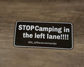 Stop Camping in the left lane (black)
