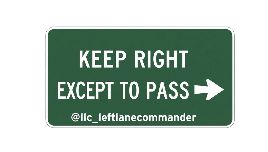 Keep Right Except To Pass