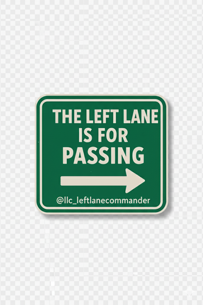 The Left Lane is For Passing (Green)