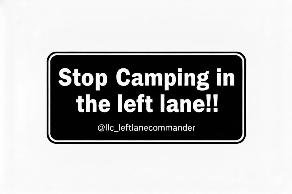 Stop Camping in the left lane (black)
