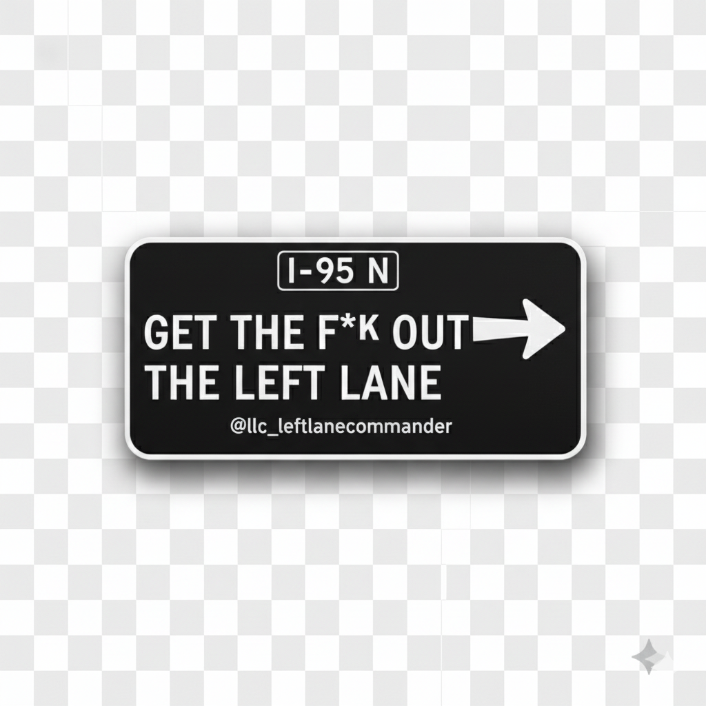 Get TF Out The Left Lane (Black)